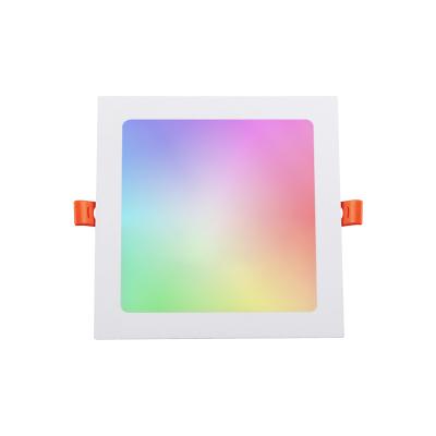 China Modern Square RGB Smart Panel Light Die Casting Smart Aluminum Recessed Led Light Panel With App Control for sale