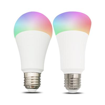 China Residential 7W E27 Hot Selling Intelligent Smart Light Bulbs RGB Plastic Aluminum Smart Bulbs For Living Room for sale