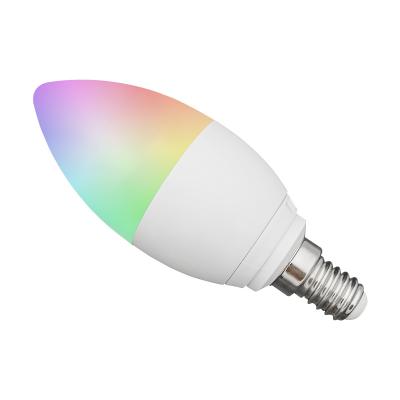 China 5W RGB Candle Light Bulb Residential Smart Led Plastic Aluminum Bulb Homekit Wifi Light Bulb With App Control for sale