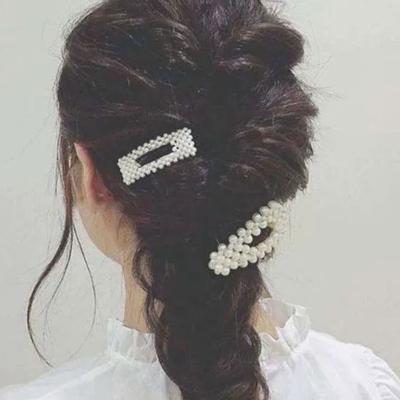 China Hair Decoration Pearl Hairpin Female Bangs Hair Broken Back Hairpin Side Clip Main Hair Accessories for sale