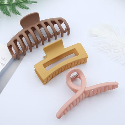 China Decorate Matte Acrylic Cut Plastic Resin Single Claw ABS Rectangle Shape Frosted Effect Ponytail Holder Back Hair Main Claw for sale