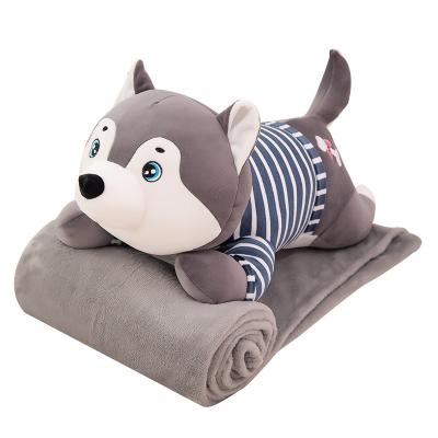 China Factory Wholesale Hot Sale 60cm Soft Plush Toy Colorful 2 Stuffed In 1 Pillow With Covering Toys Rest Sleep Cover for sale