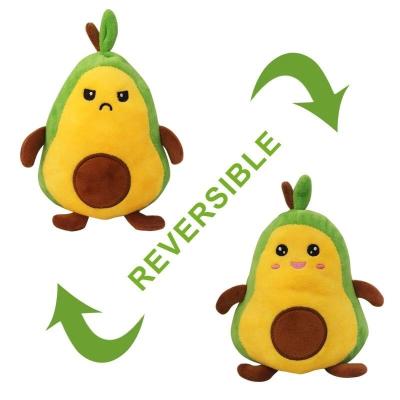 China Lovely Design Wholesale Plush Toy High Quality Unique Different Expression Reversible Avocado Plush Toys for sale