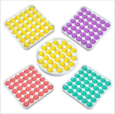 China Relieve Stress Anxiety Silicone Acupressure Relieve Anxiety Square Chessboard Bubble Music Noise Moving Person Toys for sale