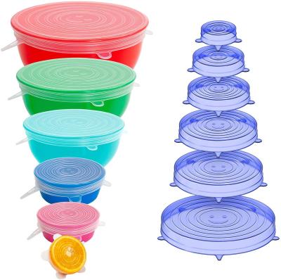 China 6 Piece-Sets Silicone Cover Colorful Silicone Stretch Lid Universal Food Wrap Bowl Lid Cooking Kitchen Accessories 2.6