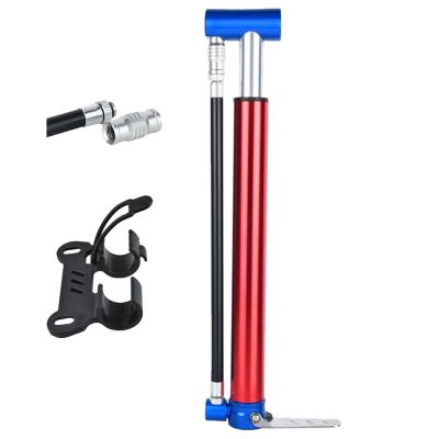 China Aluminum / Alloy Cycling Travel Tools Portable Equipment Foot Pump Bike Tire Inflator Bicycle Mini Floor Pump for sale