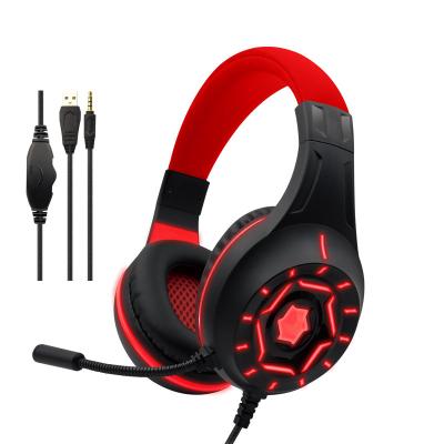 China Gaming Headset for PS5 ps4 Game 7.1 Custom High Quality Headset with RGB Light Earbuds 3.5mm Universal Gaming Cable Earphone with MIC for PS4 PS5 for sale