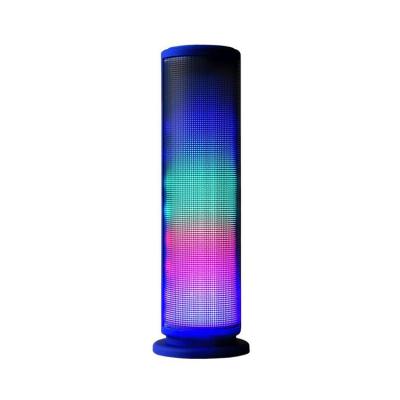 China New Arrival Wireless Cylinder LED Stereo Sound Portable Lightweight Blue Tooth Speaker for sale