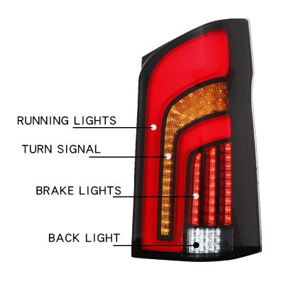 China Meet DJCN distribution manufacturer v light high quality class 3C requirements w447 v250 v260 Vito reconditioned vehicle interior accessories tail light a style for sale