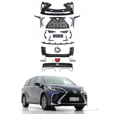 China DJZG Luxury Good Quality Car Part pp Material Auto Body Exterior Kit Midified Car Bumpers For Toyota Sienna 2021 for sale