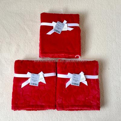 China Super Silky Soft Flannel Star Christmas Gift Wearable Embossed Newborn Baby Blanket for sale