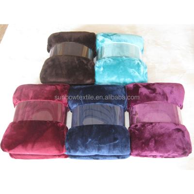 China Sustainable Luxury Thick Comfortable Super Silkier Cashmere Mink Flannel Throw Blanket for sale