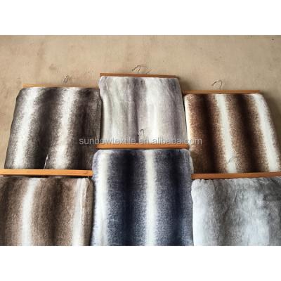 China Luxury Classic Anti-pilling Bed Faux Fur Throw Stripe Sofa Best Animal Fur Throw for sale