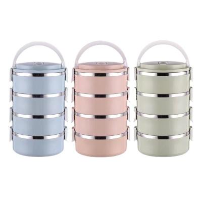 China Durable single-layer double-layer lunch box, three-layer four-layer insulation lunch box, stainless steel student lunch box for sale