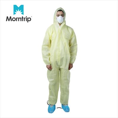 China Fully Body Anti-Static Water Proof Nonwoven Safety High Quality Breathable Handling Toxic Powders Chemical Coverall for sale