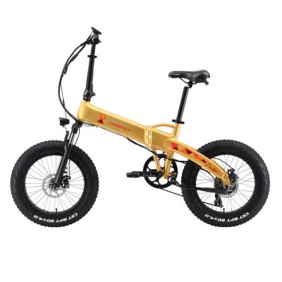 China Fat Big Tire Inch 36V 250w E-Glide Alloy 20*3.0 Aluminum Folding Full Suspension Electric Bike for sale