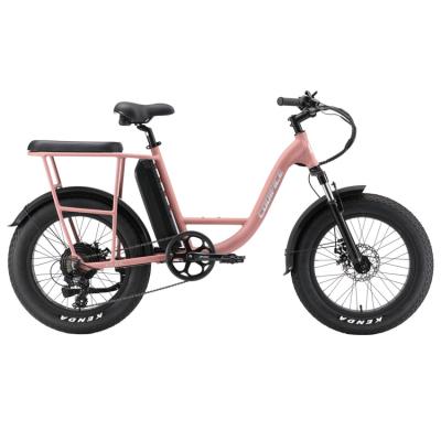 China Alloy two seater 6061 OEM orange ebike for two person with passenger defender shimano 7 speed fattire bike seat along for sale