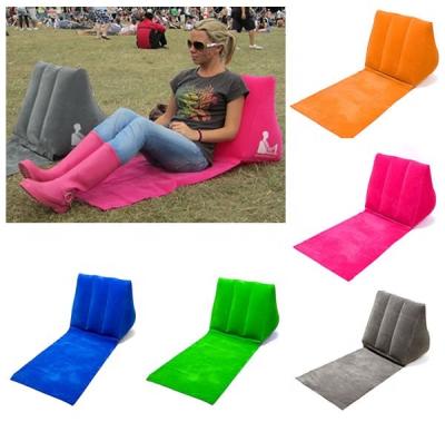 China PVC Assembled 2020 Assembled Popular Portable PVC Amazon Triangle Wedge Inflatable Pillow for Beach and Camping Mat for sale