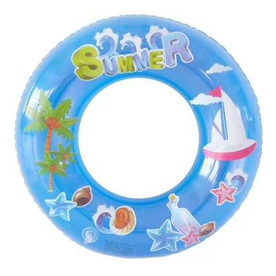 China 2022 Portable Portable Kids Swimming Ring Toss Game Toys Children Swim Ring OEM Logo Solid Color PVC Swim Ring 65cm for sale