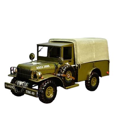 China High Quality Antique Imitation Truck Military Ornament Decoration Retro Car Creative Model Military Vehicle Antique Model Car for sale