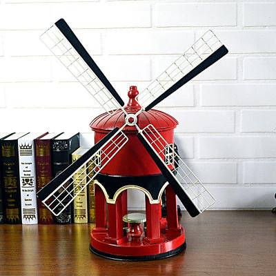 China High Quality Imitation Antique Model Ornaments Creative Industrial Windmill Style Home Decoration Props Metal Sun Model for sale