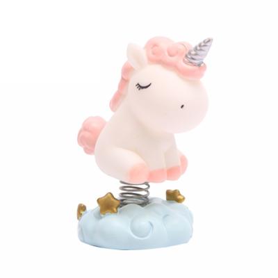 China Newest Artificial Vinyl Unicorn Spring Home Car Decoration Unicorn Cartoon Craft Gift Decoration for sale