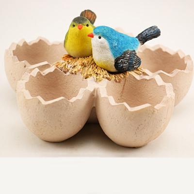 China Artificial hot sale resin open flower pot creative flower pot ornaments combination flower device for sale