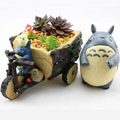 China New Creative Artificial Hot Selling Cat Doll Flower Pot Plant Ornament Resin Home Accessories for sale