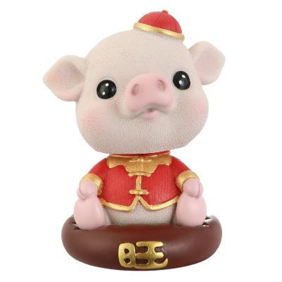 China China Supply Shaking Head Car Decoration Resin Piggy Crafts for sale