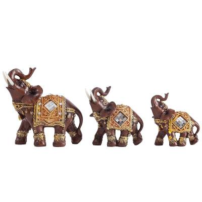 China Hot-selling thai style thai new resin elephant crafts resin bookcase crafts for sale