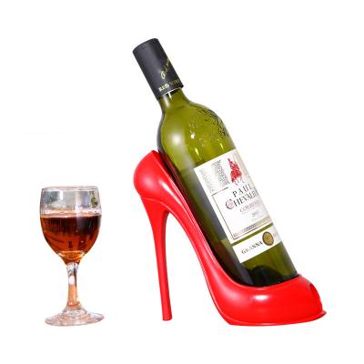 China Wholesale Creative Viable Resin Highheel Wine Bottle Rack for sale