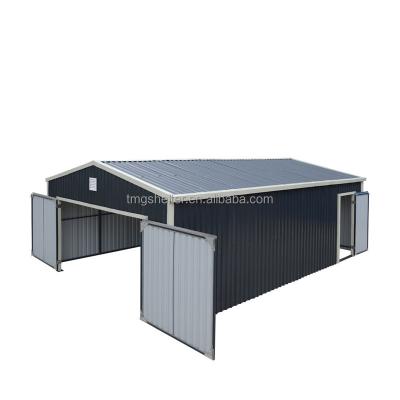 China Peak Top 20ft x 20ft Tent 2 Garage Car Parking Carport Metal Roof Outdoor Prefab Canopy for sale