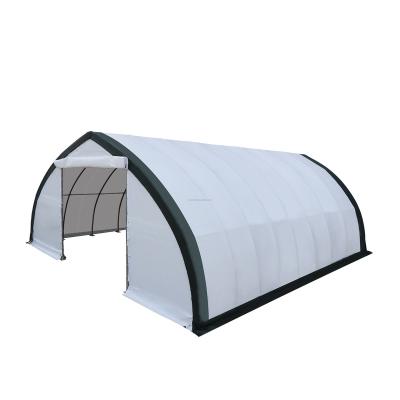 China Durable 30ft x 40ft Peak Ceiling Storage Shelter with 12' Drive Through Doors on Both Ends for sale