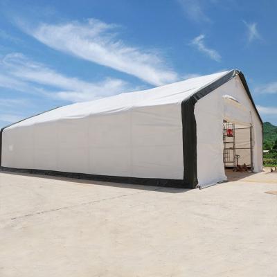 China Durable 40Ft x 80Ft Prefabricated Wide Span Steel Structure Building Double Truss Shelter for sale