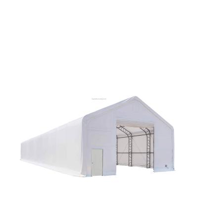 China Durable 30ft x 80ft Pro Dual Truss Storage Shelter with Heavy Duty PVC PE Cover for sale