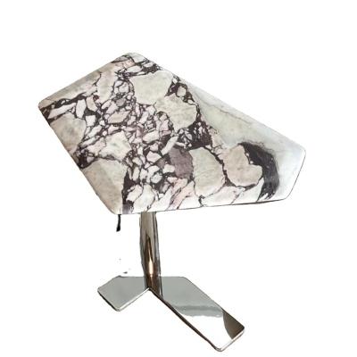 China Modern Decorations for Home Outdoor Italy and Polished Calacatta Viola Marble Side Table, Hotel Natural Luxury Marble Tables for sale