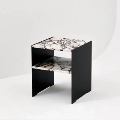 China Modern Style Living Room Side Natural Marble Table, Italy Calacatta Viola, Fashion Stable Bedside Table for sale