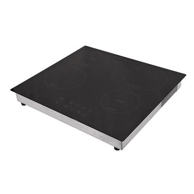 China Hotel OEM/ODM Four Burners Element Smooth Outdoor Black Ceramic Glass Induction Cooker For Home Kitchen for sale