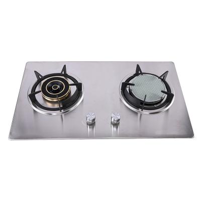 China Hotel Factory Supply Good Price Modern Gas Stove 2021 Black Stainless Steel Metal Knob Home Gas Stove for sale