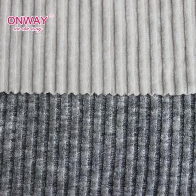 China China Supplier Wholesale Stretch Stretch Stripe Gray Rib Knitted Fabric For Garment for sale