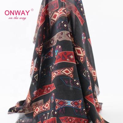 China HANDFEEL SOFT comfortable100%polyester big price crepe printed chiffon fabric for dress for sale