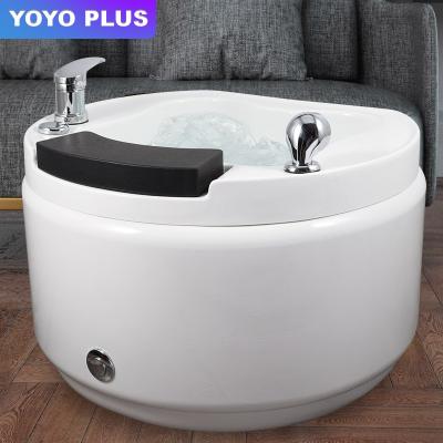 China Latest beauty modern ceramic aqua detox equipment double bath electric ionic basin foot spa foot detox pedicure basin for sale