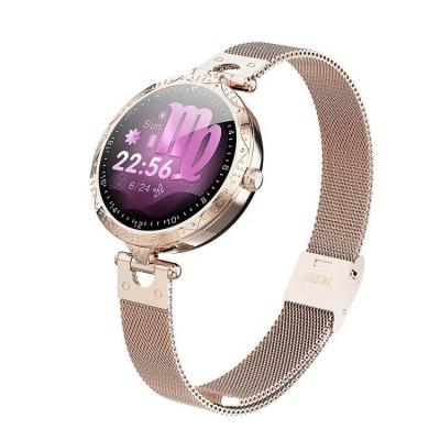 China New Steel Band Touch Screen Material Thin Case Zirconium Material Weaving Band Smart Watches for sale