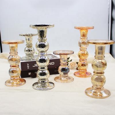 China Custom Medium Pillar Pillar Candle Wedding Dinner LangXu Long Rod Candlesticks Glass Stand Small Large Single Luxury Amber Table Stand for sale