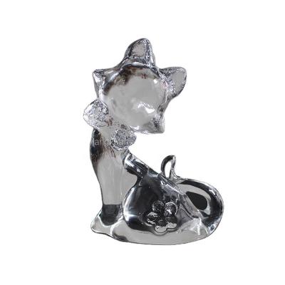 China Clear China Small Beautiful Crystal Glass Animal Shape Artware For Home Decorate Glass Crafts for sale