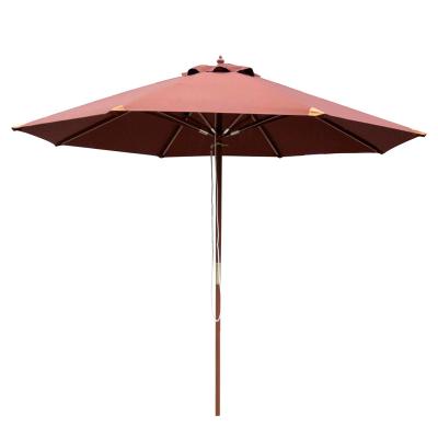 China Customized Special Customized Large Sunshade Luxury Patio Beach Garden Bipolar Solid Wood Umbrella for sale