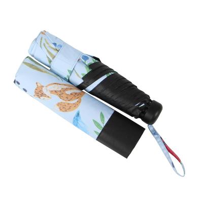 China Modern Promotion Black UV Proof Coating 4 Times Umbrella In Gift Box for sale