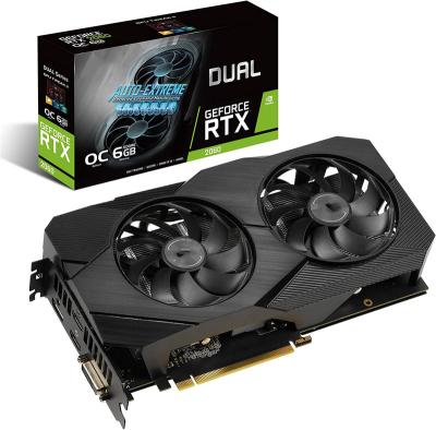 China Super Ready Dual Workstation GeForce RTX 2060 8G GDDR6 Fan EVO Version VR DisplayPort DVI Graphics Card for sale