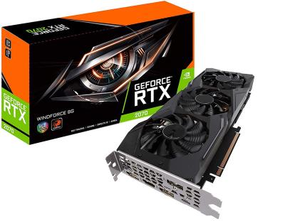 China Workstation GeForce RTX 2070 Graphics Card 8G 3X Windforce Fans 256-Bit GDDR6 Video Card for sale