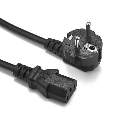 China NEW S19 S19 pro PVC machine 7/7 plug to European IEC 60320 C13 connector power cord Eu 2pin power plug power cable for sale